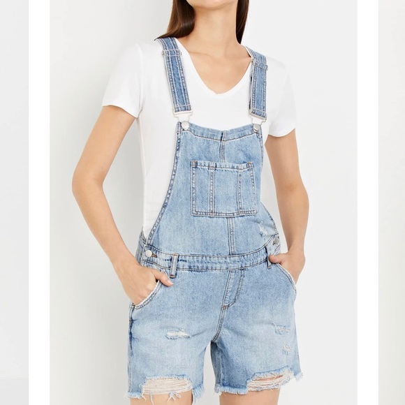 maternity denim overall shorts